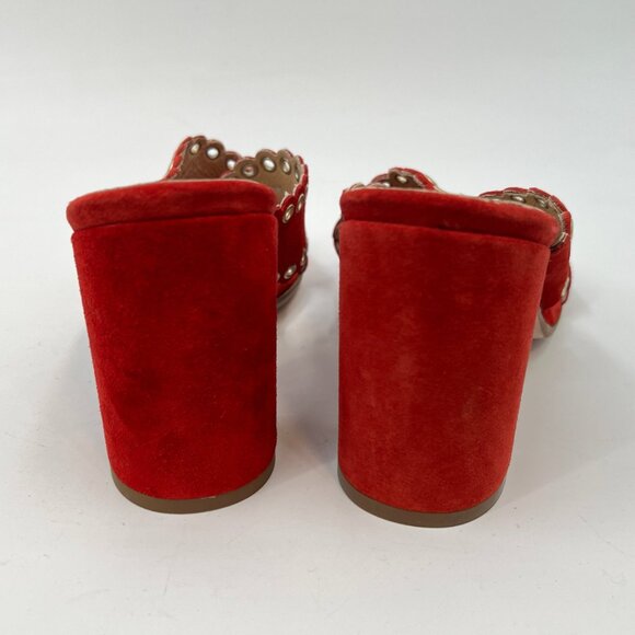 Browns Slides Eyelits Suede Leather Heels - Picture 4 of 5